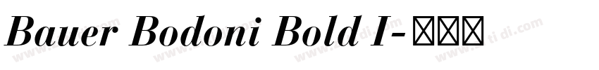 Bauer Bodoni Bold I字体转换